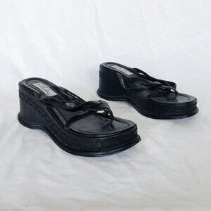 MIA 90s Platform Leather Sandals Size 10